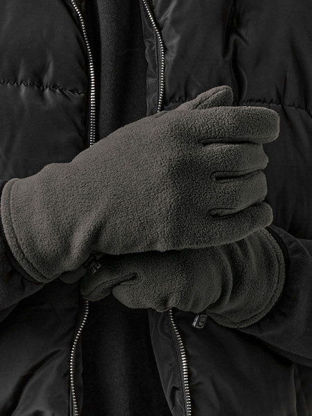Recycled Fleece Gloves - Steel Grey / L/XL