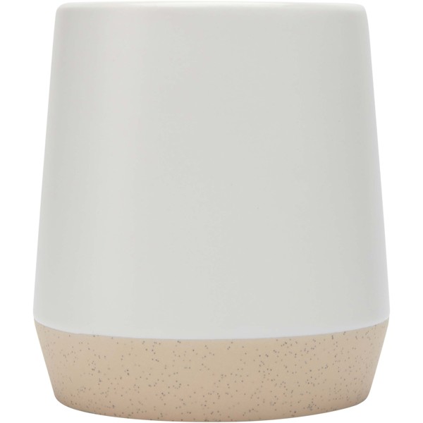 Dolce 300 ml ceramic mug with matt finish - White