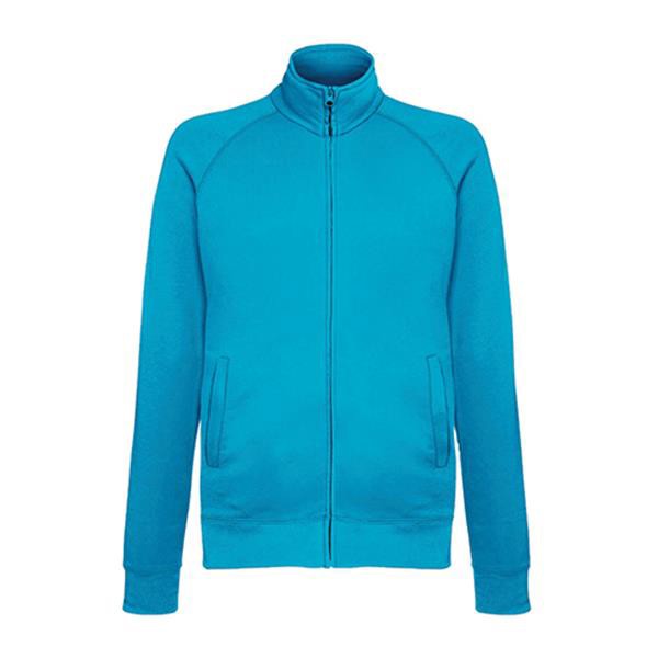 Casaco Lightweight Sweat 240G - 80% Algodão/ 20% Poliéster - Azul Turquesa / XL