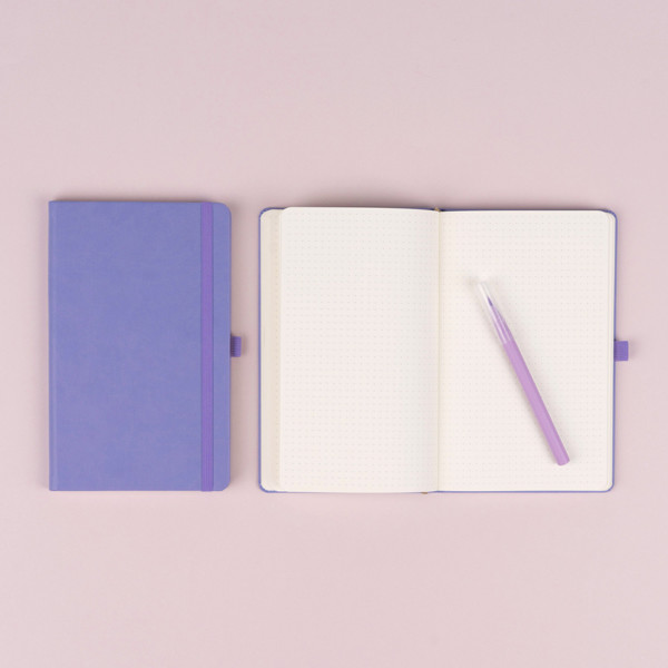 Notique Notes Lila, Tečkovaný, 13 x 21 cm