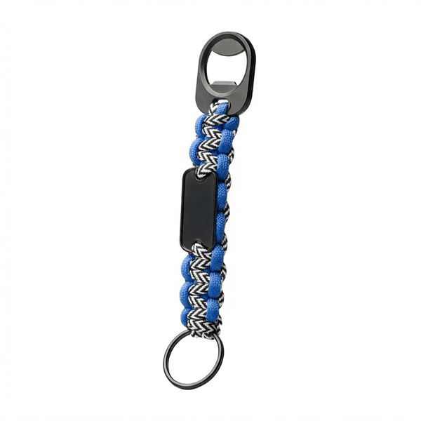 BRAID - BND1553 - RPET Porte-clés tressé avec décapsuleur