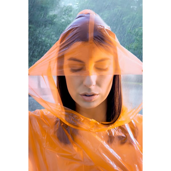 SANDRA. Waterproof poncho - Transparent