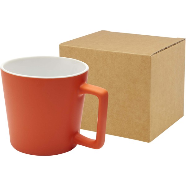 Tazza in ceramica da 370 ml con finitura opaca Cali - Arancione