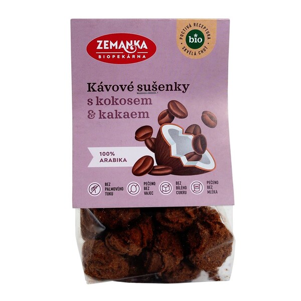 Kávové bio sušienky s kokosom