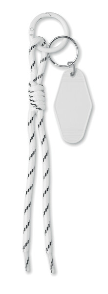 Porte-clés cordon tressé Keybraid - Blanc