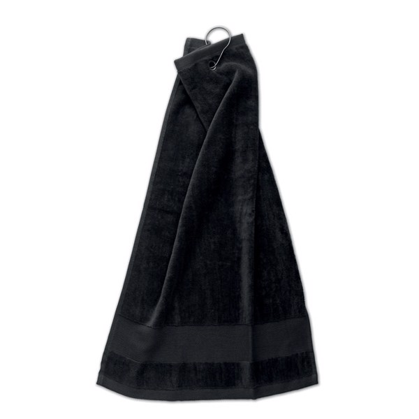 Hitowgo golf towel cotton 40x60 cm, 350 g/m² - Black