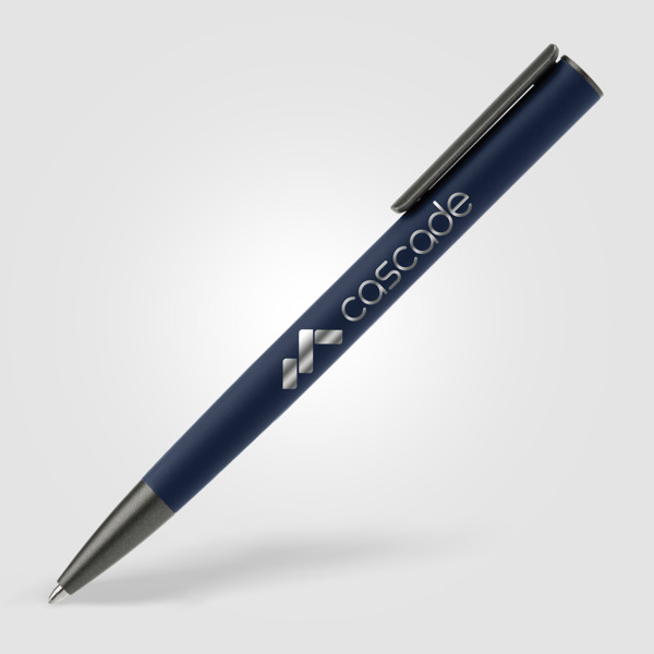 Stylo Jagger Acier - Bleu foncé / Laser