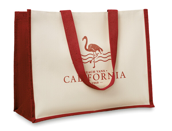 Sac de courses en toile de jute et Campo De Fiori - Rouge