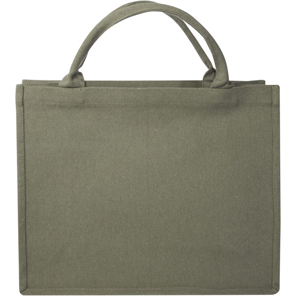 Tote bag per libri in materiale riciclato da 500 g/m² Trace Aware™ - Verde