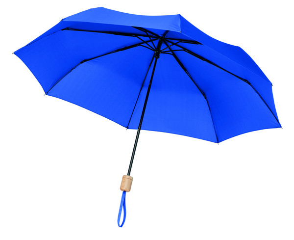 21 inch RPET foldable umbrella Tralee - Royal Blue