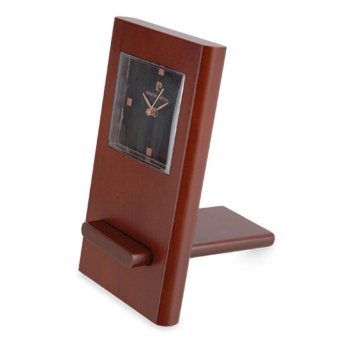 HORLOGE DE TABLE "WOODEN" PIERRE CARDIN - Noir