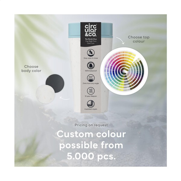 Circular&Co Recycled Coffee Cup 340 ml mug - blanc/noir