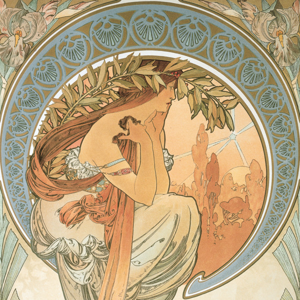 Notique Poznámkový Kalendář Alfons Mucha 2027, 20 x 20 cm