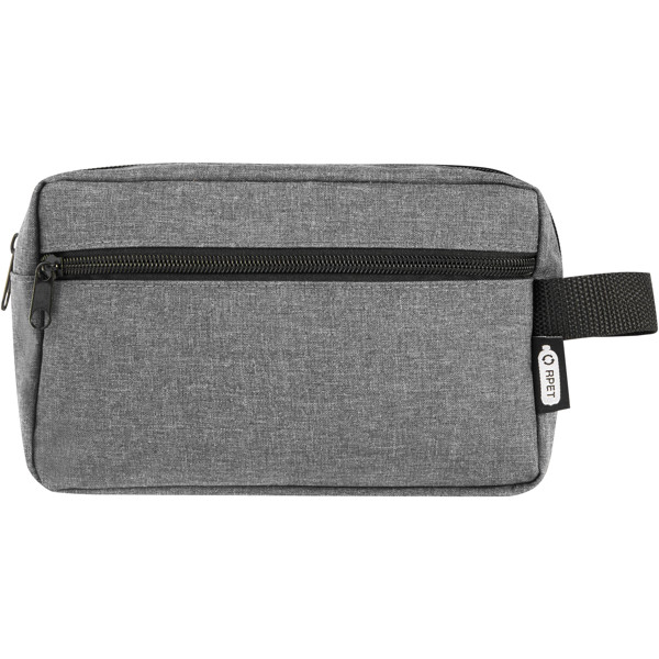 Beauty case in RPET certificato GRS Ross - 1,5L - Grigio melange