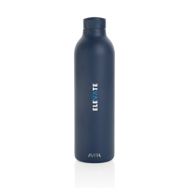 Bouteille isotherme 1L Avira Avior en acier recyclé RCS - Bleu Marine