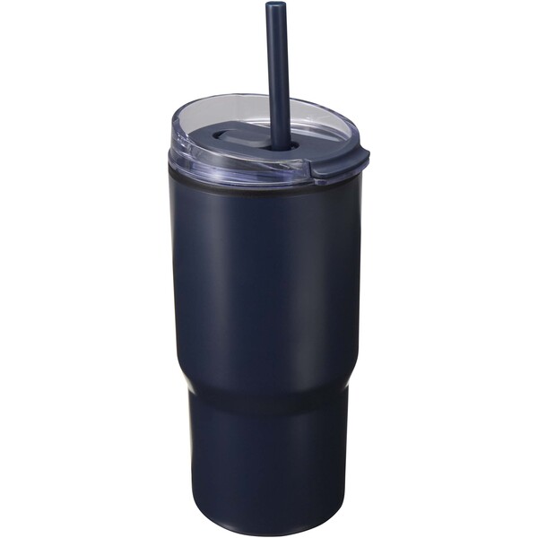 Westin 540 ml RCS recycled double wall insulated tumbler with straw - Navy