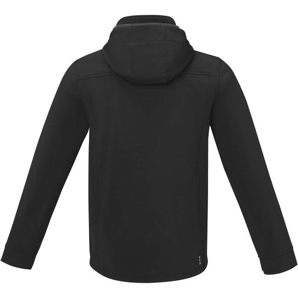 Langley men's GRS recycled softshell jacket - Black / S