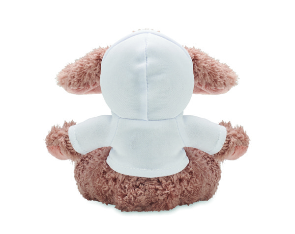 Bunny plush hoodie, 140x100x120 mm PET