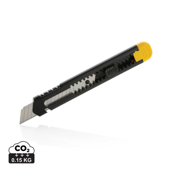 Refillable RCS recycled plastic snap-off knife - Yellow