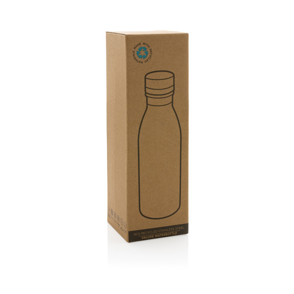 Bouteille d’eau 500ml en acier inoxydable recyclé RCS - Bleu Marine