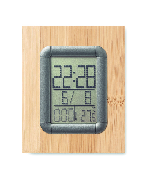 Držalo za peresa iz bambusa Manila, LCD ura, termometer