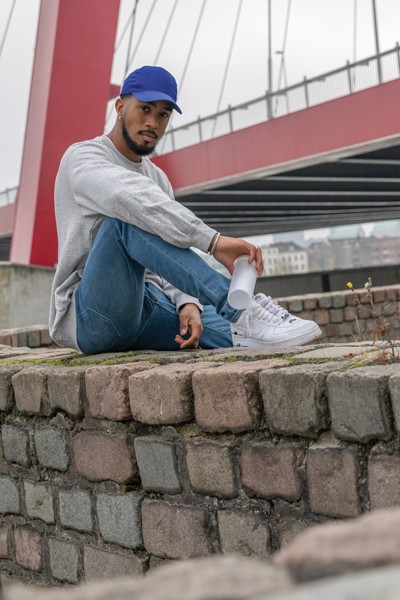 6 dílná kšiltovka Impact ze 190g recyklované bavlny AWARE™ - Modrá