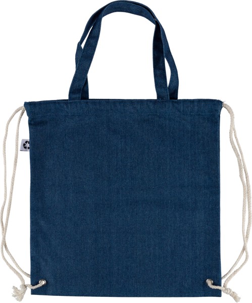 Gerecycled denim trekkoordrugtas Dex