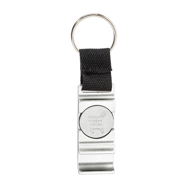 Bottle Opener Trolley Keyring OpenCart - Silver