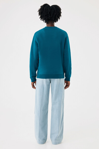 Mikina IQONIQ Torla z recyklované bavlny - Dark Teal / S