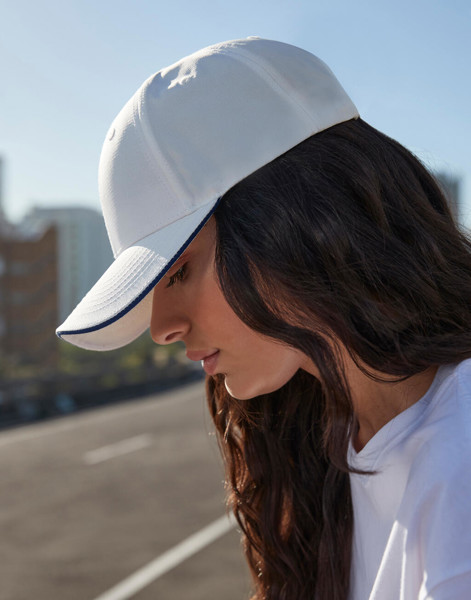 Team Sports-Tech Cap - White / French Navy / ONE SIZE