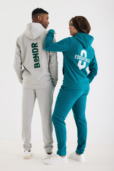Sweat à capuche en coton recyclé Iqoniq Jasper - Verdigris / XXL