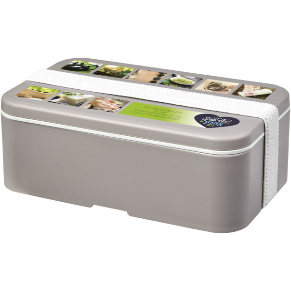 MIYO Renew 700 ml Lunchbox - kieselgrau / weiss