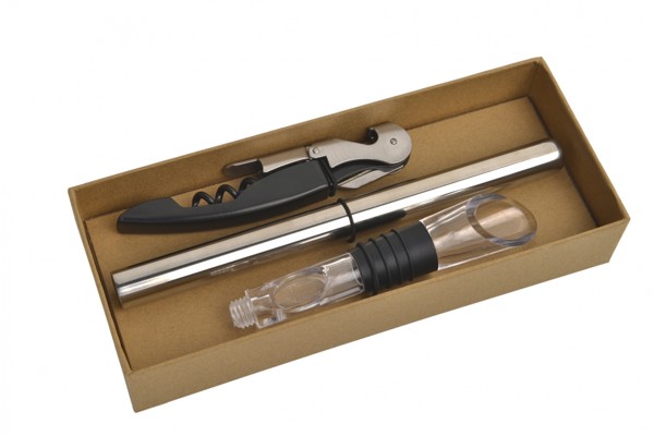 PILBARA SET Set aus Weinkühler mit Ausgießer und Korkenzieher