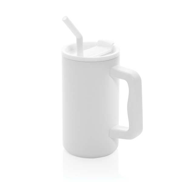 Cube RCS certified recycled steel mug 800ml - White