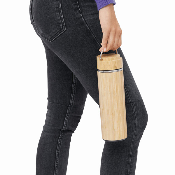Insulated Travel Mug Bamboo Hot
