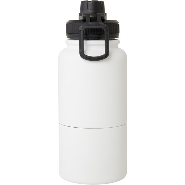 Garrafa desportiva de 840 ml isolada em aço inoxidável com certificação RCS "Dupeca" - Branco