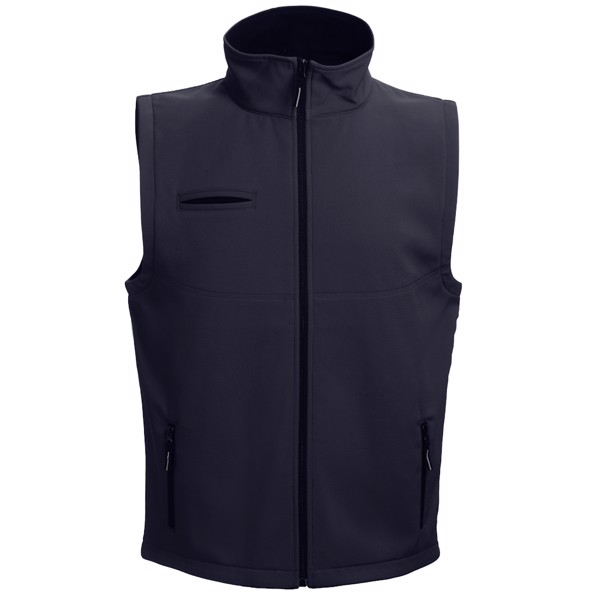THC BAKU. Unisex softshellová vesta - Námořnická Modrá / XL
