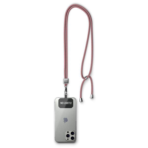 Tracolla, porta telefono con cavo bicolore alla moda in poliestere - Azzurro scuro / Nero accessori