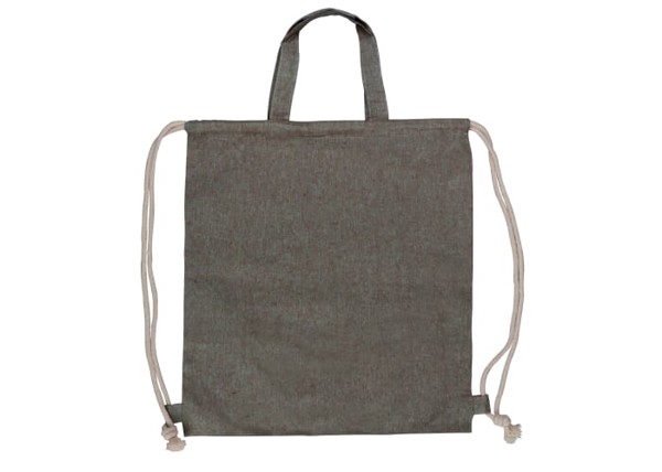 Drawstring bag recycled cotton 38x42cm - Grey