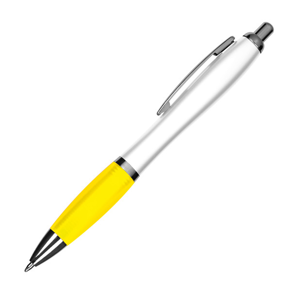 Plastic ball pen GUSTAVO - Yellow