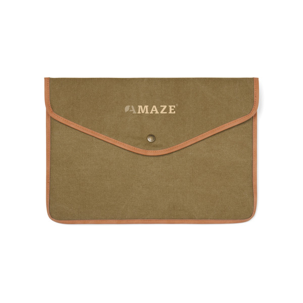 Obal na 16" notebook VINGA Bosler z GRS recykl. canvas - Zelená