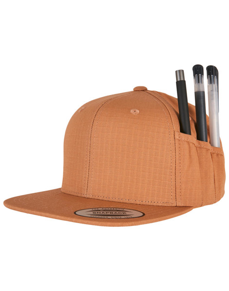 Pencil Holder Snapback Cap - Black / ONE SIZE