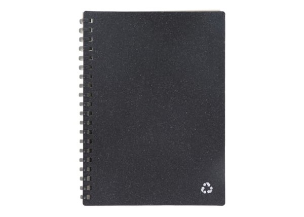 Notebook recycled leather Midi - Dark Grey