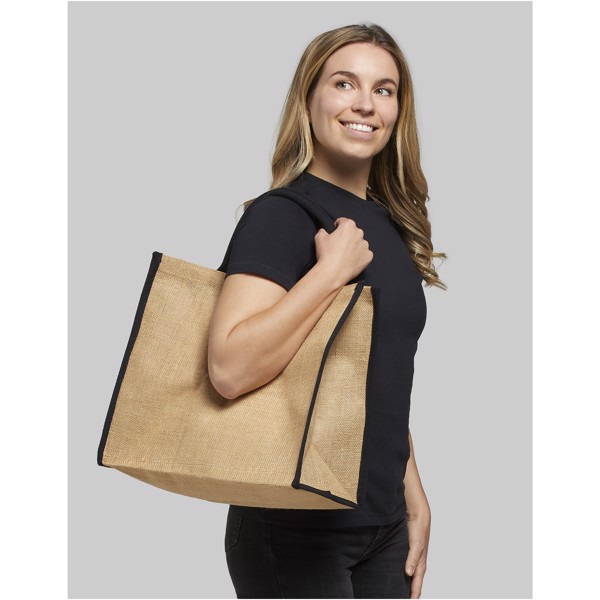 Shopper in juta Large - 25L - Naturale / Rosso