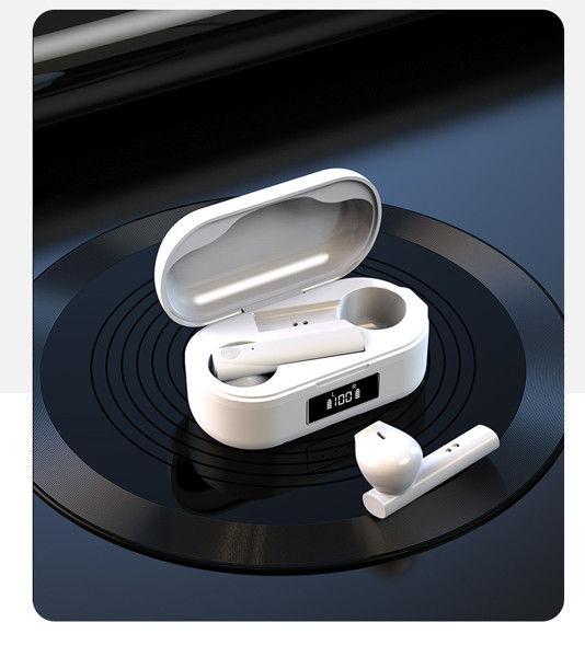 True Wireless headphones with display #2 - WHITE