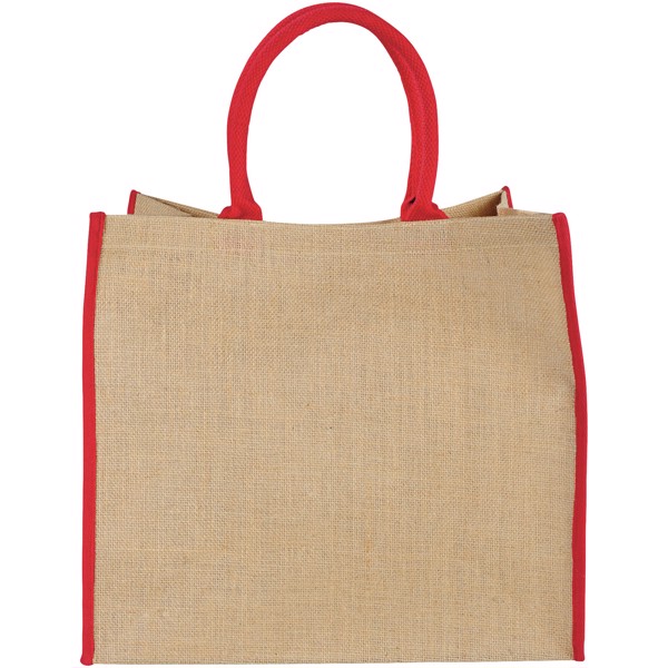 Shopper in juta Large - 25L - Naturale / Rosso