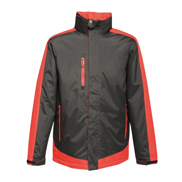 Contrast Insulated Jacket - Black / Classic Red / S