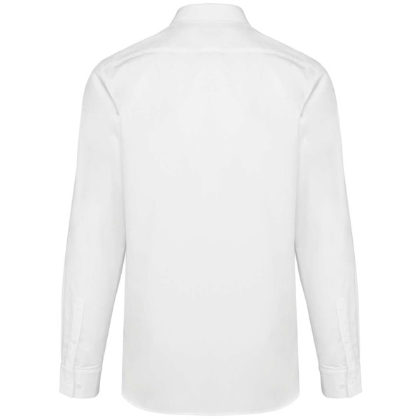 Men's Long-Sleeved Twill Shirt - White / L