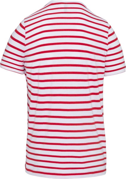 Kids' Striped Short Sleeve Sailor T-Shirt With Pocket - Striped White / Red / 6/8