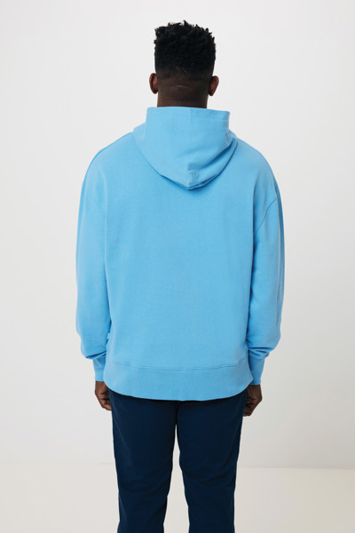 Sweat à capuche en coton recyclé Iqoniq Yoho - Tranquil Blue / M